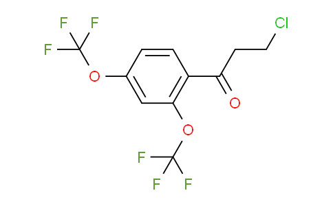 CAS No. 1806540-61-3, 1-(2,4-Bis(trifluoromethoxy)phenyl)-3-chloropropan-1-one