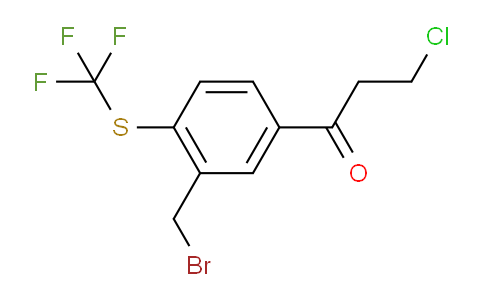CAS No. 1804068-69-6, 1-(3-(Bromomethyl)-4-(trifluoromethylthio)phenyl)-3-chloropropan-1-one