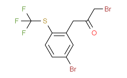 CAS No. 1806515-24-1, 1-Bromo-3-(5-bromo-2-(trifluoromethylthio)phenyl)propan-2-one