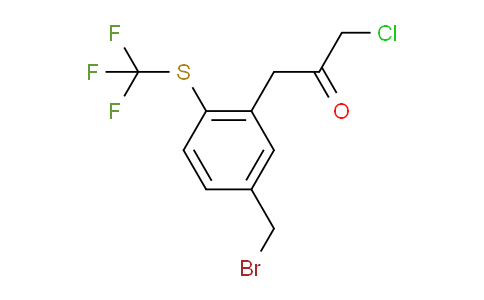 CAS No. 1804233-84-8, 1-(5-(Bromomethyl)-2-(trifluoromethylthio)phenyl)-3-chloropropan-2-one