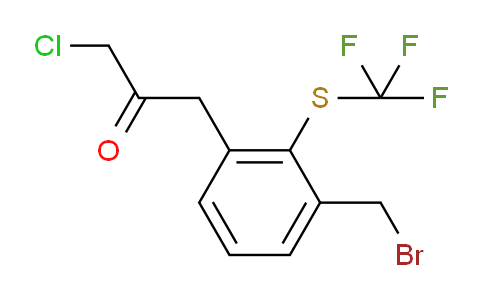 CAS No. 1805841-96-6, 1-(3-(Bromomethyl)-2-(trifluoromethylthio)phenyl)-3-chloropropan-2-one