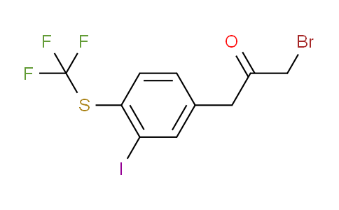 CAS No. 1805677-11-5, 1-Bromo-3-(3-iodo-4-(trifluoromethylthio)phenyl)propan-2-one