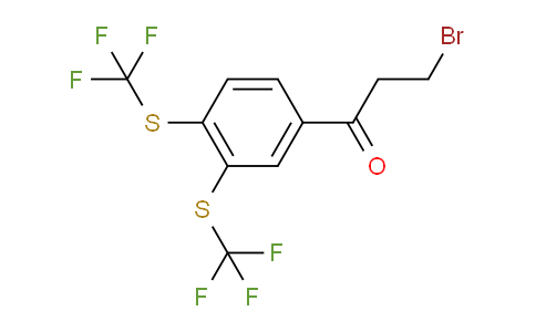 CAS No. 1806530-57-3, 1-(3,4-Bis(trifluoromethylthio)phenyl)-3-bromopropan-1-one