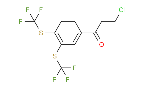 CAS No. 1804397-34-9, 1-(3,4-Bis(trifluoromethylthio)phenyl)-3-chloropropan-1-one