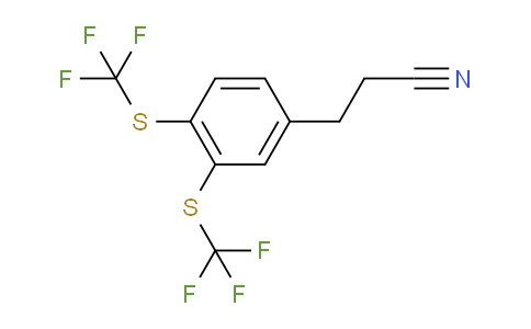 CAS No. 1803746-30-6, (3,4-Bis(trifluoromethylthio)phenyl)propanenitrile