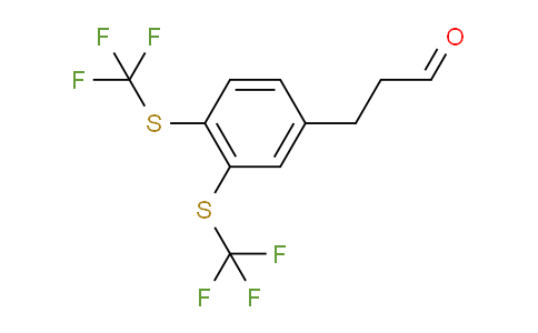 CAS No. 1806541-61-6, (3,4-Bis(trifluoromethylthio)phenyl)propanal