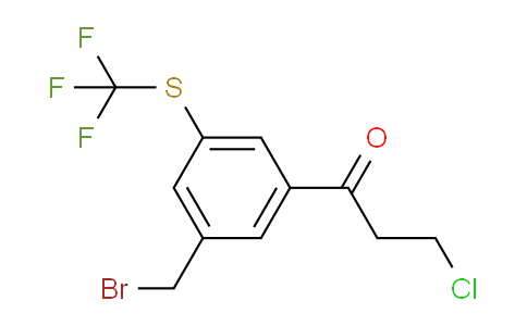 CAS No. 1806483-83-9, 1-(3-(Bromomethyl)-5-(trifluoromethylthio)phenyl)-3-chloropropan-1-one