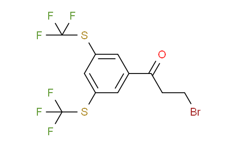 CAS No. 1806433-03-3, 1-(3,5-Bis(trifluoromethylthio)phenyl)-3-bromopropan-1-one