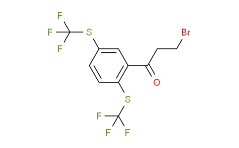 CAS No. 1804223-36-6, 1-(2,5-Bis(trifluoromethylthio)phenyl)-3-bromopropan-1-one