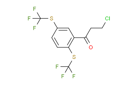 CAS No. 1803844-17-8, 1-(2,5-Bis(trifluoromethylthio)phenyl)-3-chloropropan-1-one