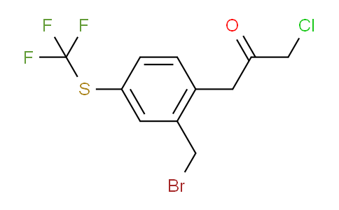 CAS No. 1806549-18-7, 1-(2-(Bromomethyl)-4-(trifluoromethylthio)phenyl)-3-chloropropan-2-one
