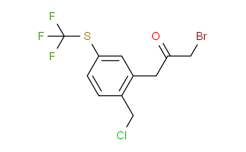 CAS No. 1805880-26-5, 1-Bromo-3-(2-(chloromethyl)-5-(trifluoromethylthio)phenyl)propan-2-one