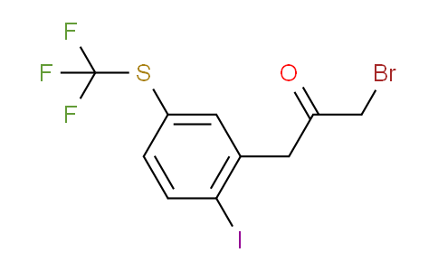 CAS No. 1804175-18-5, 1-Bromo-3-(2-iodo-5-(trifluoromethylthio)phenyl)propan-2-one