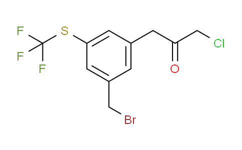 CAS No. 1804266-09-8, 1-(3-(Bromomethyl)-5-(trifluoromethylthio)phenyl)-3-chloropropan-2-one