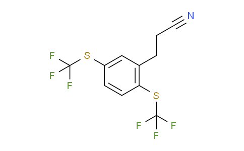 CAS No. 1803861-70-2, (2,5-Bis(trifluoromethylthio)phenyl)propanenitrile