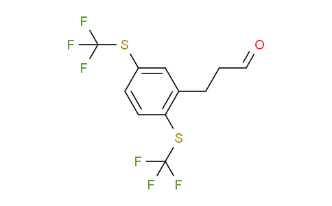 CAS No. 1806566-47-1, (2,5-Bis(trifluoromethylthio)phenyl)propanal