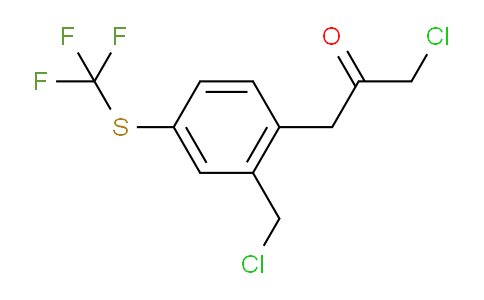 CAS No. 1806525-35-8, 1-Chloro-3-(2-(chloromethyl)-4-(trifluoromethylthio)phenyl)propan-2-one