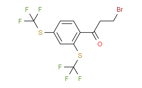 CAS No. 1804037-99-7, 1-(2,4-Bis(trifluoromethylthio)phenyl)-3-bromopropan-1-one