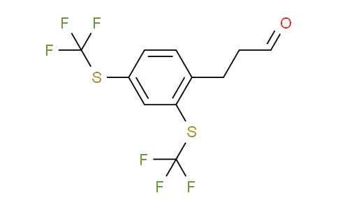 CAS No. 1804222-99-8, (2,4-Bis(trifluoromethylthio)phenyl)propanal