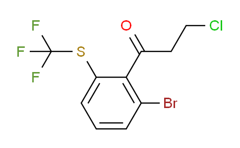 CAS No. 1806438-81-2, 1-(2-Bromo-6-(trifluoromethylthio)phenyl)-3-chloropropan-1-one
