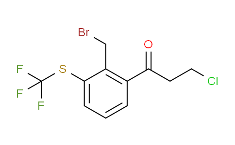 CAS No. 1803862-13-6, 1-(2-(Bromomethyl)-3-(trifluoromethylthio)phenyl)-3-chloropropan-1-one