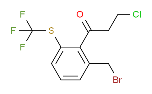 CAS No. 1805841-91-1, 1-(2-(Bromomethyl)-6-(trifluoromethylthio)phenyl)-3-chloropropan-1-one