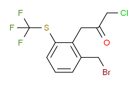 CAS No. 1805699-06-2, 1-(2-(Bromomethyl)-6-(trifluoromethylthio)phenyl)-3-chloropropan-2-one