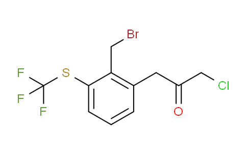 CAS No. 1804233-80-4, 1-(2-(Bromomethyl)-3-(trifluoromethylthio)phenyl)-3-chloropropan-2-one
