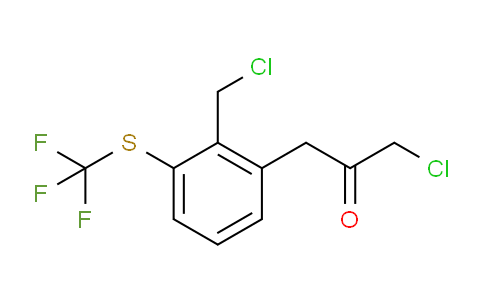 CAS No. 1804216-43-0, 1-Chloro-3-(2-(chloromethyl)-3-(trifluoromethylthio)phenyl)propan-2-one