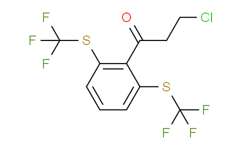 CAS No. 1806566-61-9, 1-(2,6-Bis(trifluoromethylthio)phenyl)-3-chloropropan-1-one