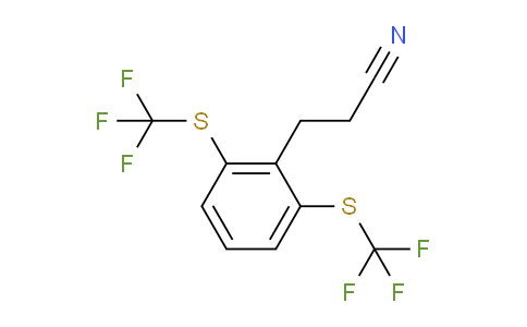 CAS No. 1807073-92-2, (2,6-Bis(trifluoromethylthio)phenyl)propanenitrile