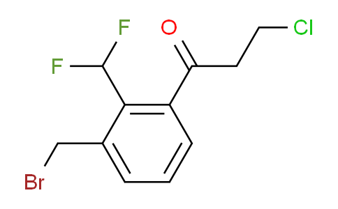 CAS No. 1804182-95-3, 1-(3-(Bromomethyl)-2-(difluoromethyl)phenyl)-3-chloropropan-1-one