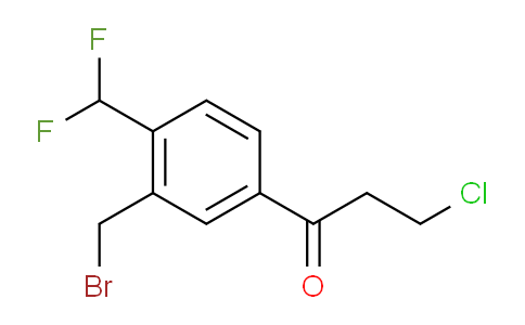 CAS No. 1805848-96-7, 1-(3-(Bromomethyl)-4-(difluoromethyl)phenyl)-3-chloropropan-1-one