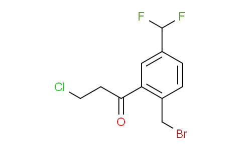 CAS No. 1804230-63-4, 1-(2-(Bromomethyl)-5-(difluoromethyl)phenyl)-3-chloropropan-1-one