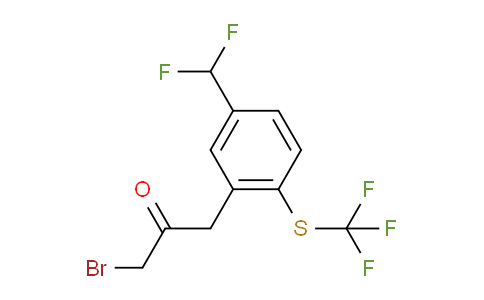 CAS No. 1806599-67-6, 1-Bromo-3-(5-(difluoromethyl)-2-(trifluoromethylthio)phenyl)propan-2-one