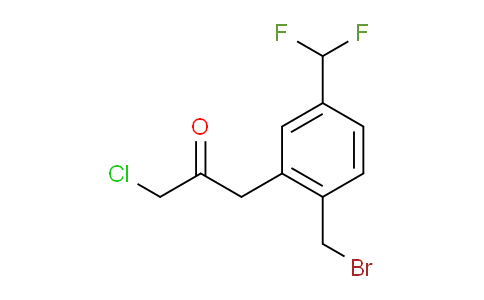 CAS No. 1804076-37-6, 1-(2-(Bromomethyl)-5-(difluoromethyl)phenyl)-3-chloropropan-2-one