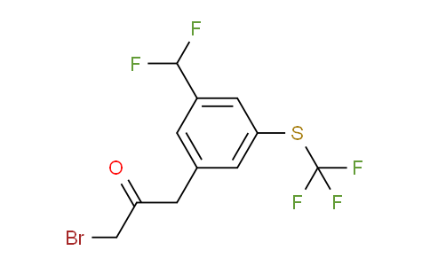 CAS No. 1806442-10-3, 1-Bromo-3-(3-(difluoromethyl)-5-(trifluoromethylthio)phenyl)propan-2-one