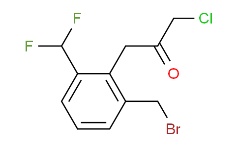 CAS No. 1804183-08-1, 1-(2-(Bromomethyl)-6-(difluoromethyl)phenyl)-3-chloropropan-2-one