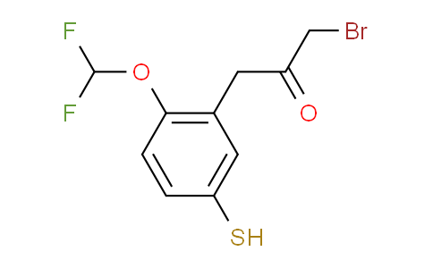 CAS No. 1806555-15-6, 1-Bromo-3-(2-(difluoromethoxy)-5-mercaptophenyl)propan-2-one