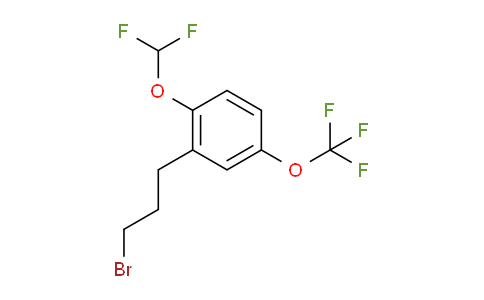 CAS No. 1804279-13-7, 1-(3-Bromopropyl)-2-(difluoromethoxy)-5-(trifluoromethoxy)benzene
