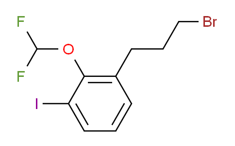 CAS No. 1804084-00-1, 1-(3-Bromopropyl)-2-(difluoromethoxy)-3-iodobenzene