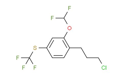 CAS No. 1805877-22-8, 1-(3-Chloropropyl)-2-(difluoromethoxy)-4-(trifluoromethylthio)benzene