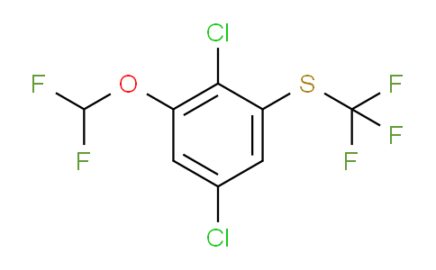 CAS No. 1804513-27-6, 1,4-Dichloro-2-difluoromethoxy-6-(trifluoromethylthio)benzene