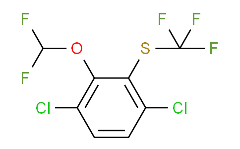 CAS No. 1804513-21-0, 1,4-Dichloro-2-difluoromethoxy-3-(trifluoromethylthio)benzene