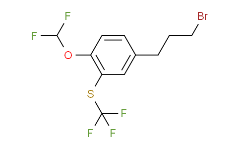 CAS No. 1804088-25-2, 1-(3-Bromopropyl)-4-(difluoromethoxy)-3-(trifluoromethylthio)benzene