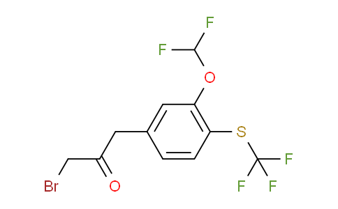 CAS No. 1804188-82-6, 1-Bromo-3-(3-(difluoromethoxy)-4-(trifluoromethylthio)phenyl)propan-2-one