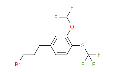 CAS No. 1805866-54-9, 1-(3-Bromopropyl)-3-(difluoromethoxy)-4-(trifluoromethylthio)benzene