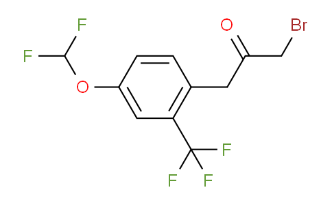 CAS No. 1804279-53-5, 1-Bromo-3-(4-(difluoromethoxy)-2-(trifluoromethyl)phenyl)propan-2-one