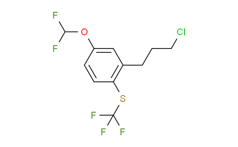 CAS No. 1806527-68-3, 1-(3-Chloropropyl)-5-(difluoromethoxy)-2-(trifluoromethylthio)benzene