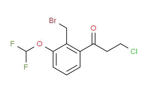 CAS No. 1804229-75-1, 1-(2-(Bromomethyl)-3-(difluoromethoxy)phenyl)-3-chloropropan-1-one
